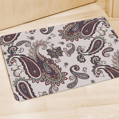 Vintage Paisley Pattern Print Polyester Doormat