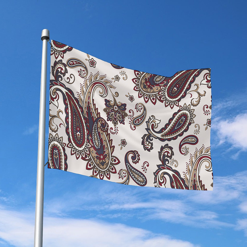 Vintage Paisley Pattern Print Polyester Flag