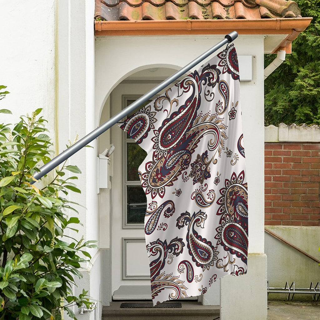 Vintage Paisley Pattern Print Polyester Flag