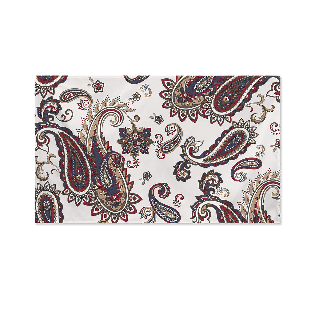 Vintage Paisley Pattern Print Polyester Flag