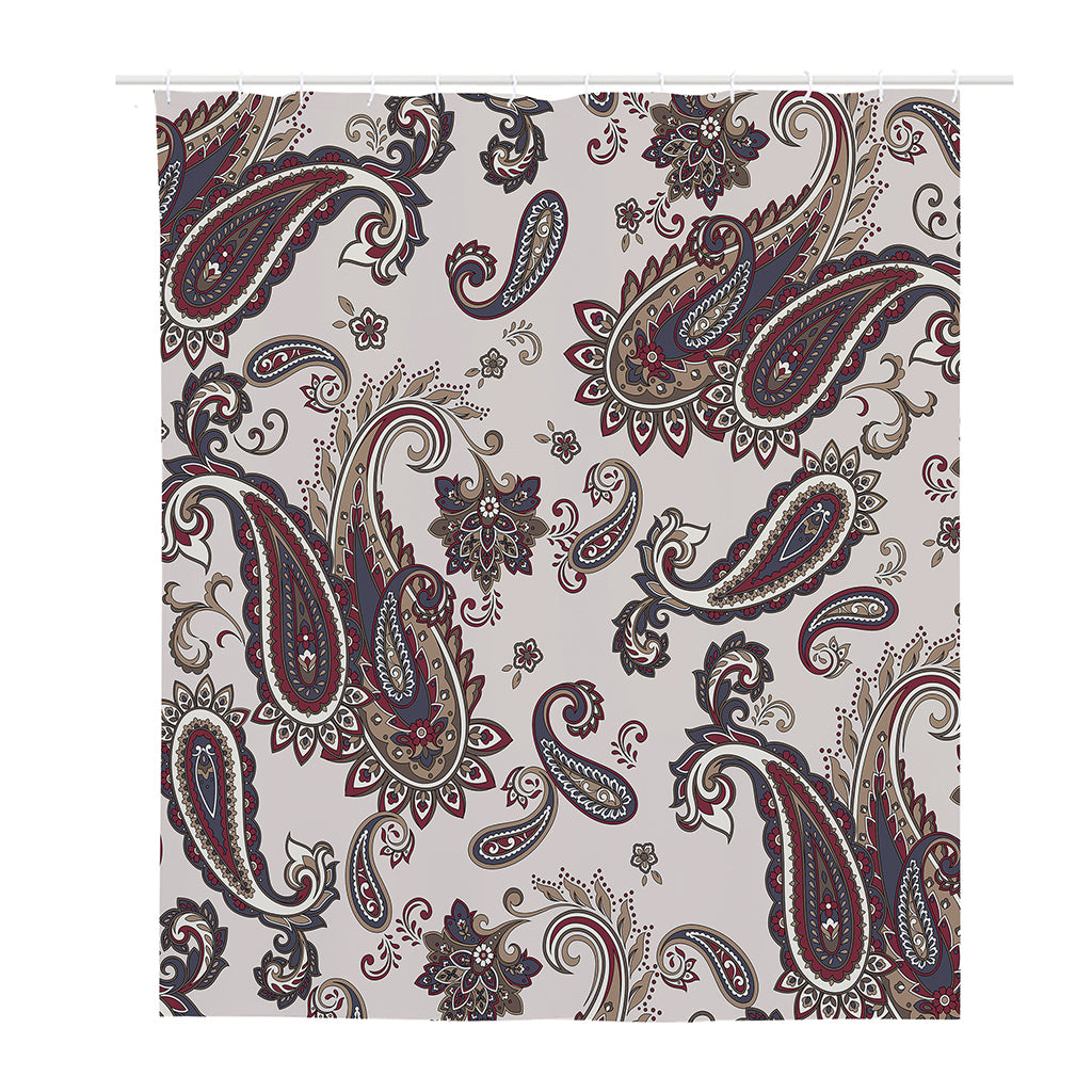 Vintage Paisley Pattern Print Polyester Shower Curtain