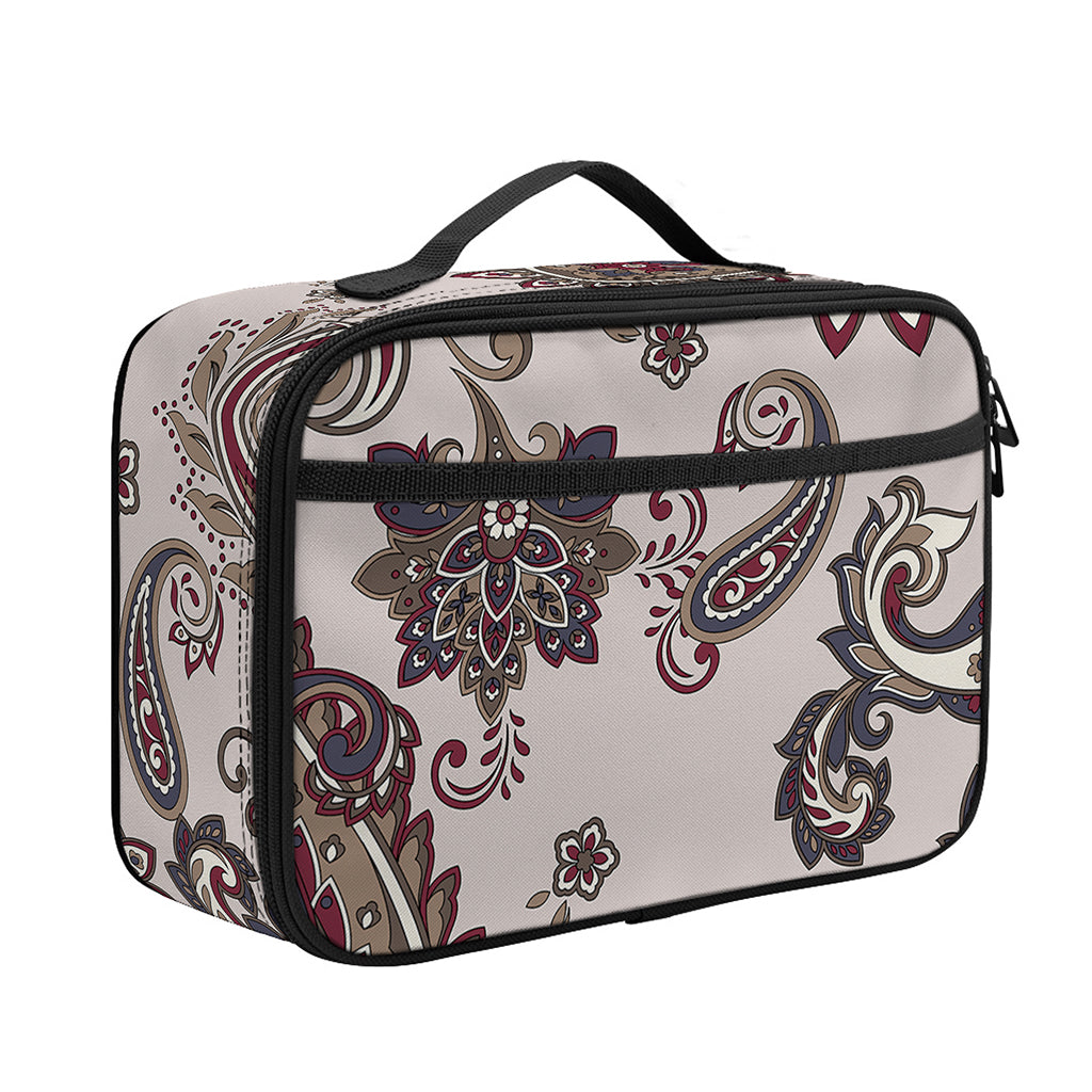 Vintage Paisley Pattern Print Portable Lunch Bag