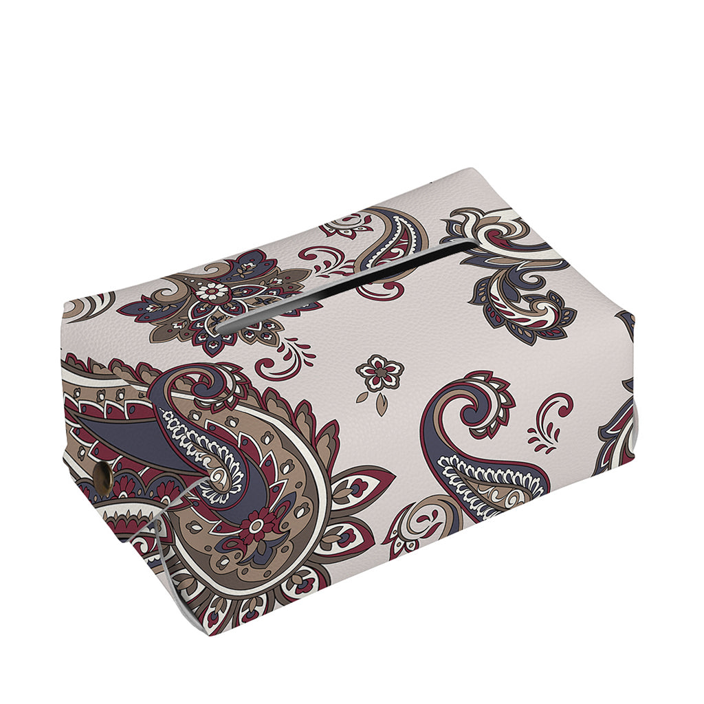Vintage Paisley Pattern Print Rectangle Tissue Box Cover