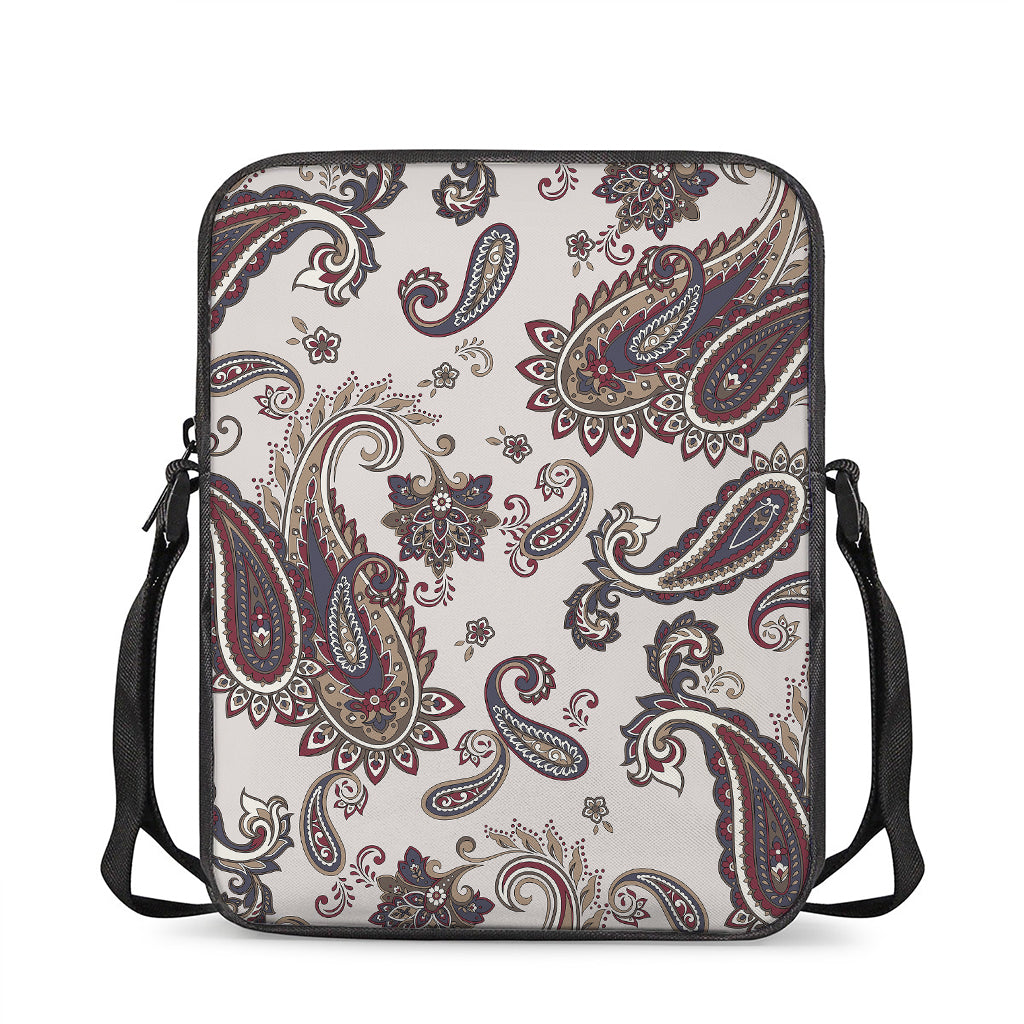 Vintage Paisley Pattern Print Rectangular Crossbody Bag