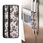 Vintage Paisley Pattern Print Refrigerator Handle Covers