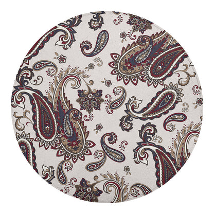 Vintage Paisley Pattern Print Round Blanket