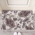 Vintage Paisley Pattern Print Rubber Doormat