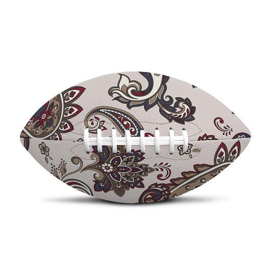 Vintage Paisley Pattern Print Rugby Ball