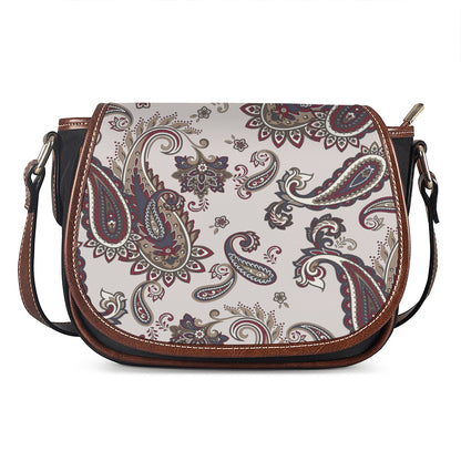 Vintage Paisley Pattern Print Saddle Bag