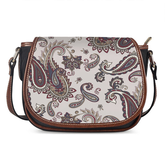 Vintage Paisley Pattern Print Saddle Bag