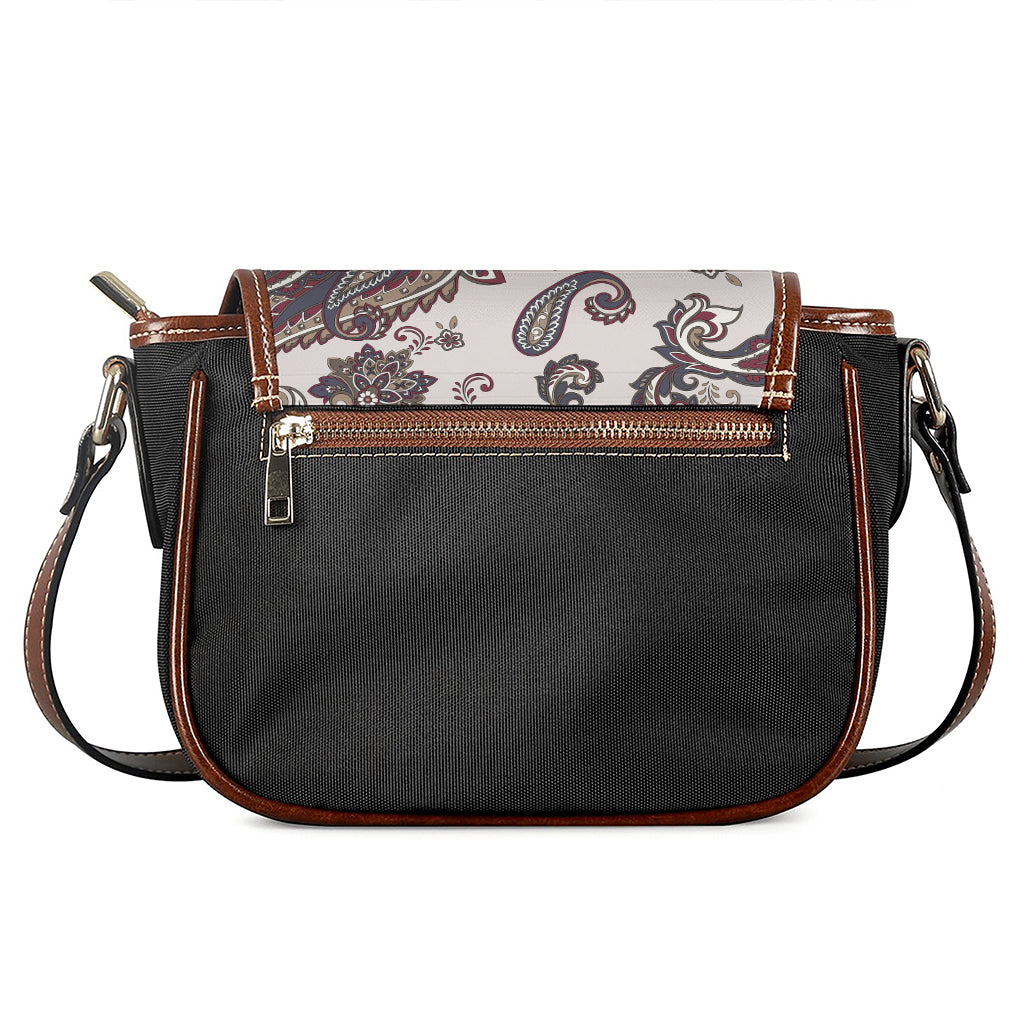 Vintage Paisley Pattern Print Saddle Bag