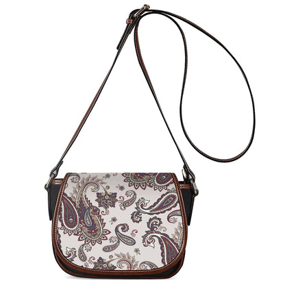 Vintage Paisley Pattern Print Saddle Bag