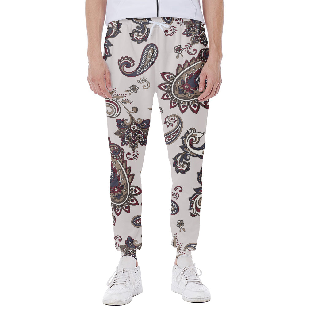 Vintage Paisley Pattern Print Scuba Joggers
