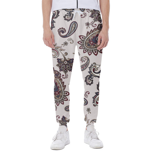Vintage Paisley Pattern Print Scuba Joggers