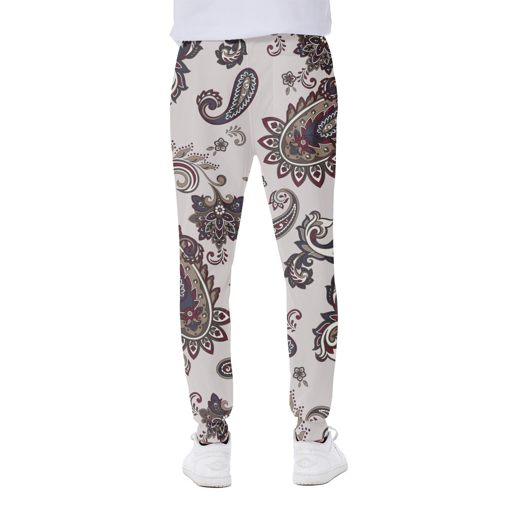Vintage Paisley Pattern Print Scuba Joggers