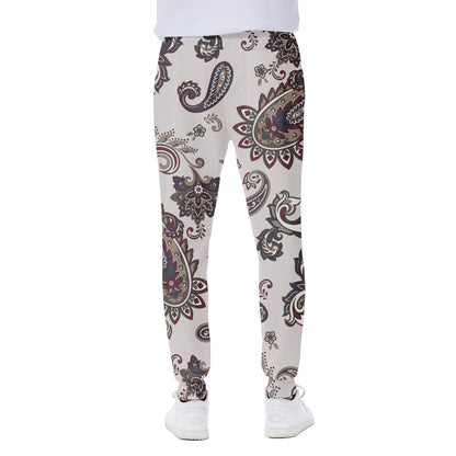 Vintage Paisley Pattern Print Scuba Joggers