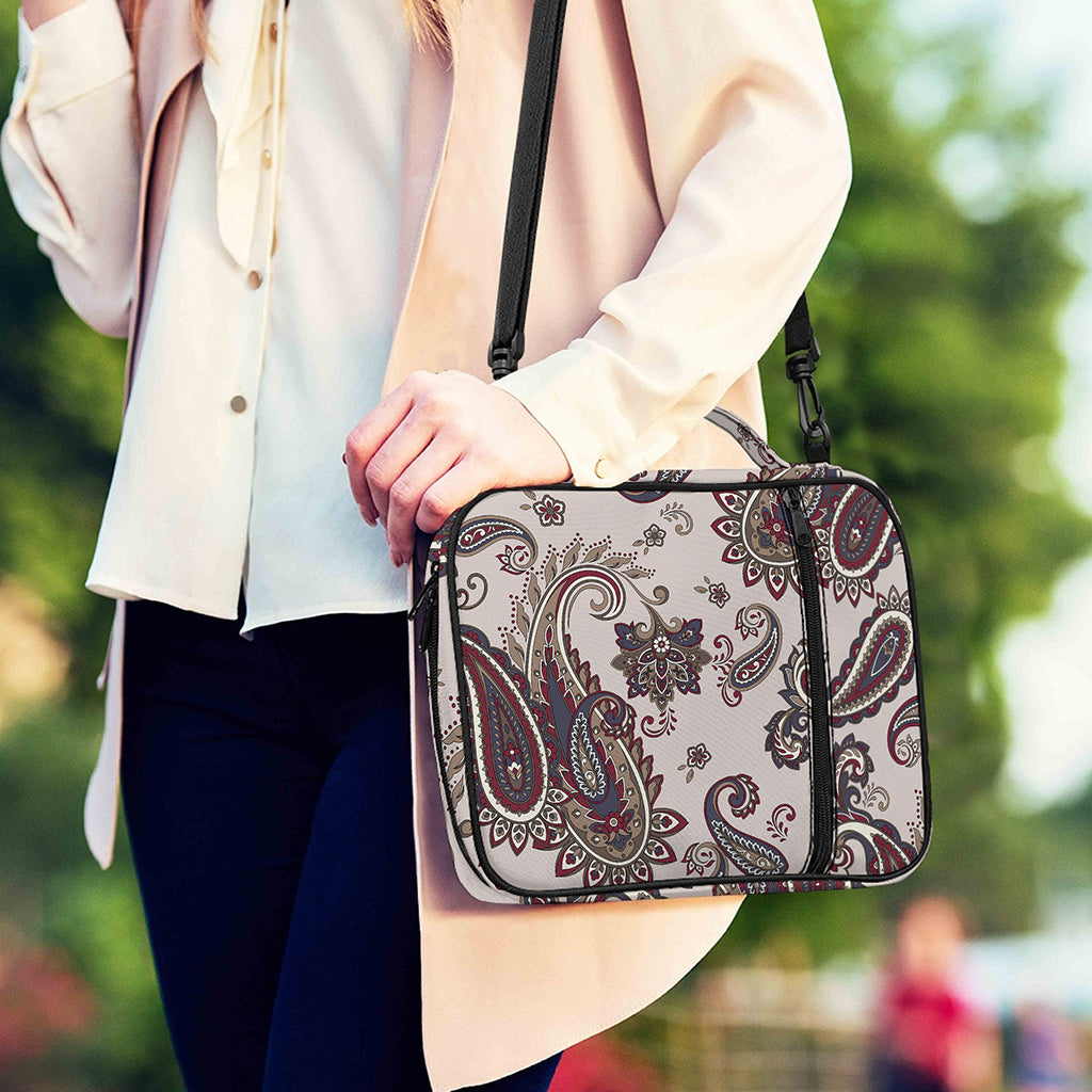 Vintage Paisley Pattern Print Shoulder Strap Bible Bag