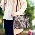 Vintage Paisley Pattern Print Shoulder Strap Bible Bag