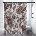 Vintage Paisley Pattern Print Shower Curtain