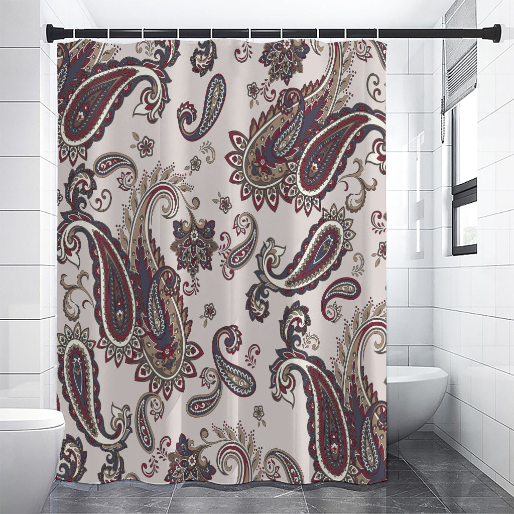 Vintage Paisley Pattern Print Shower Curtain