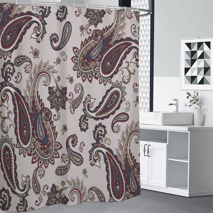 Vintage Paisley Pattern Print Shower Curtain