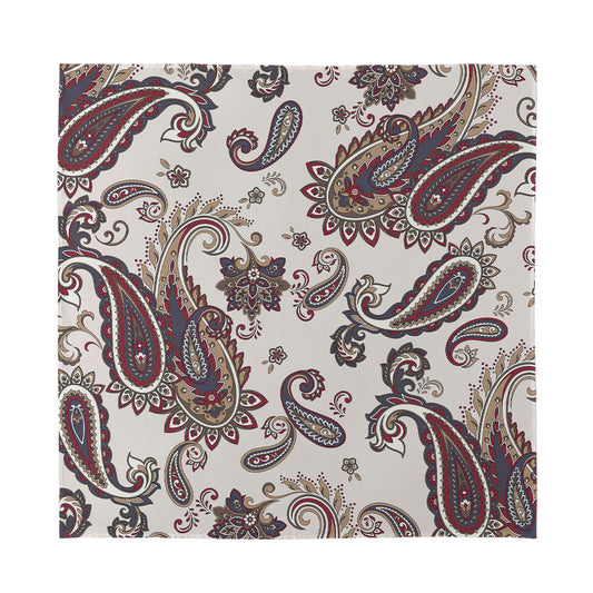 Vintage Paisley Pattern Print Silk Bandana