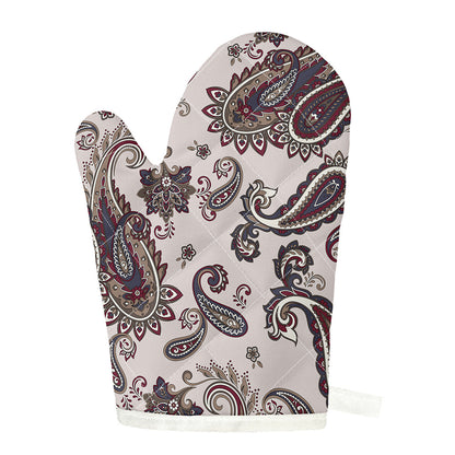 Vintage Paisley Pattern Print Single Oven Mitt