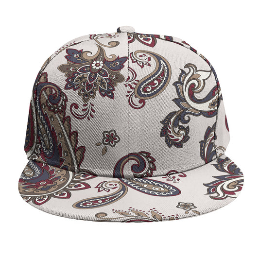 Vintage Paisley Pattern Print Snapback Cap