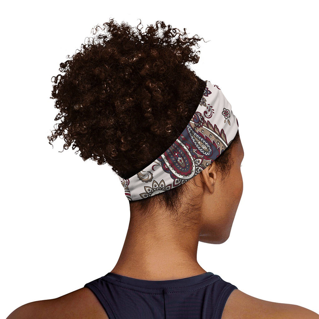 Vintage Paisley Pattern Print Sports Headband