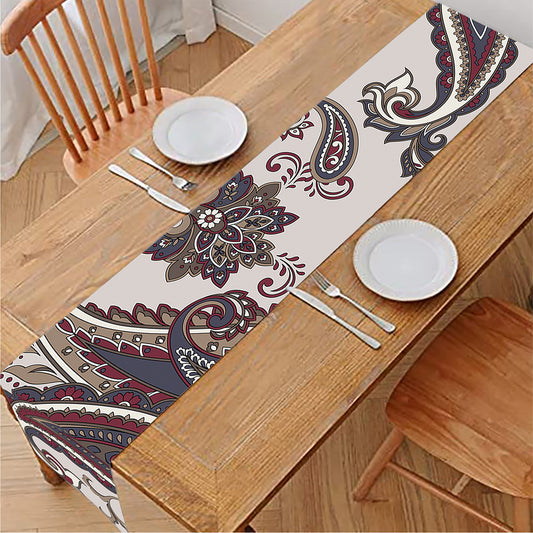 Vintage Paisley Pattern Print Table Runner