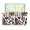 Vintage Paisley Pattern Print Tier Curtains