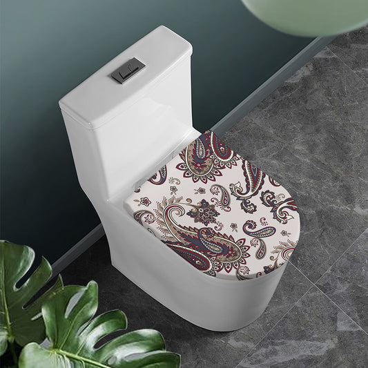 Vintage Paisley Pattern Print Toilet Lid Cover