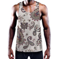 Vintage Paisley Pattern Print Men's Workout Tank Top