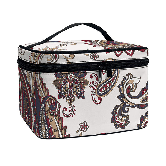 Vintage Paisley Pattern Print Travel Makeup Bag