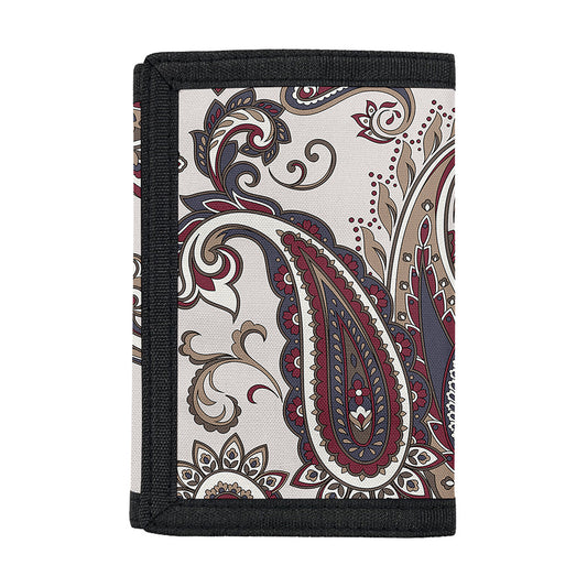 Vintage Paisley Pattern Print Trifold Wallet