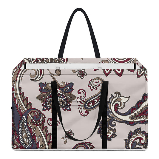 Vintage Paisley Pattern Print Utility Tote Bag