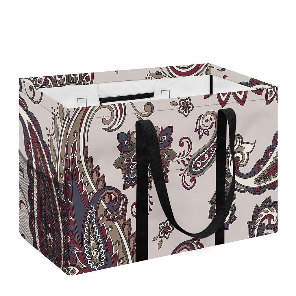Vintage Paisley Pattern Print Utility Tote Bag