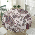 Vintage Paisley Pattern Print Waterproof Round Tablecloth