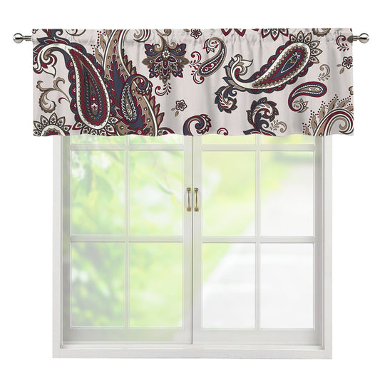 Vintage Paisley Pattern Print Window Valance