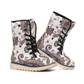 Vintage Paisley Pattern Print Winter Boots