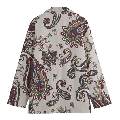 Vintage Paisley Pattern Print Women's Blazer