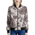 Vintage Paisley Pattern Print Women's Bomber Jacket