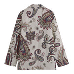 Vintage Paisley Pattern Print Women's Cotton Blazer