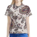 Vintage Paisley Pattern Print Women's Polo Shirt