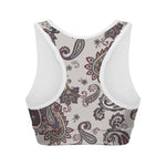 Vintage Paisley Pattern Print Women's Sports Bra