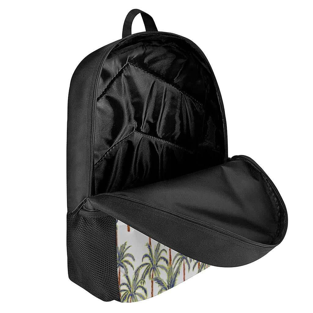 Vintage Palm Tree Beach Pattern Print 17 Inch Backpack