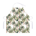 Vintage Palm Tree Beach Pattern Print Adjustable Apron