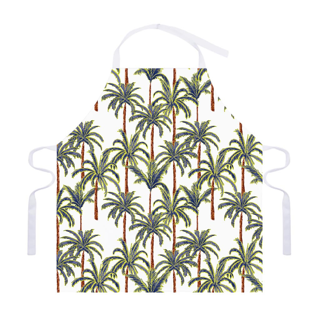 Vintage Palm Tree Beach Pattern Print Adjustable Apron
