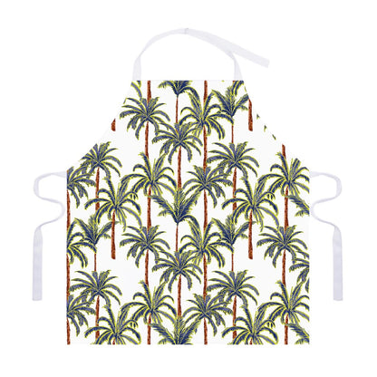 Vintage Palm Tree Beach Pattern Print Adjustable Apron