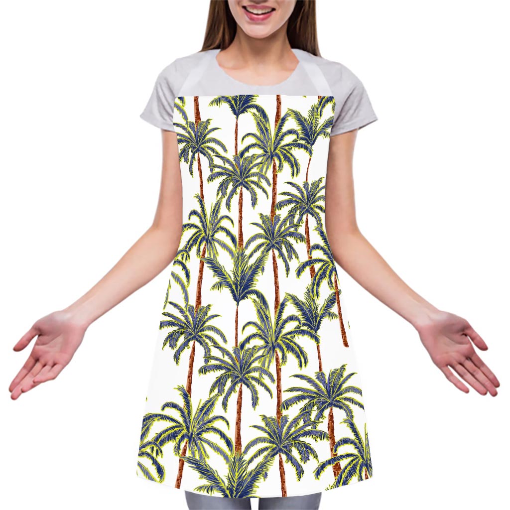 Vintage Palm Tree Beach Pattern Print Adjustable Apron